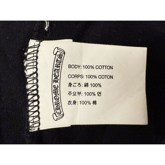 Chrome Hearts Long Sleeve Black T-Shirt With Pocket & Gothic Lettering Californi - Picture 10 of 15